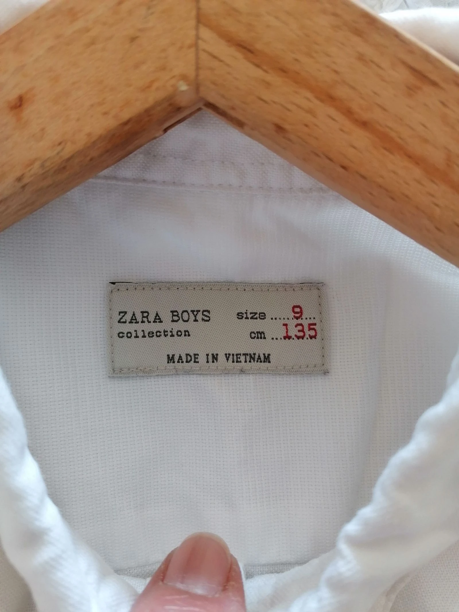 Camisa de manga longa para menino, branca, Zara, 9 anos – photo 4